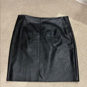 Black faux Leather Skirt